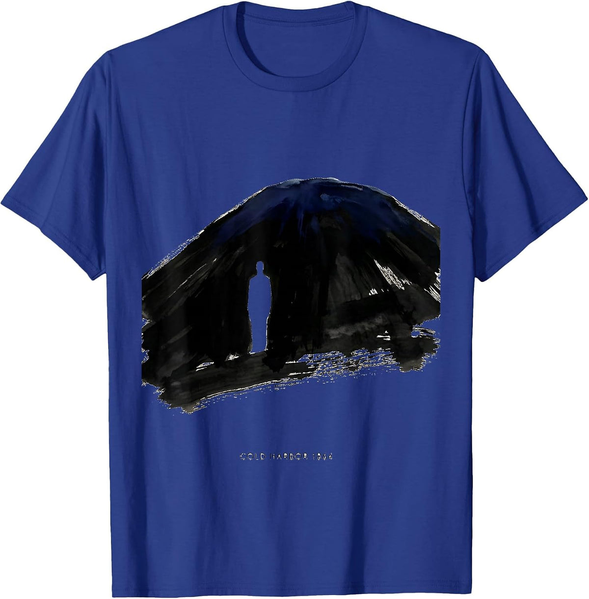 Men's Cold Harbor 1864 Ink Brush Civil War History Enthusiast T-Shirt - Royal Blue