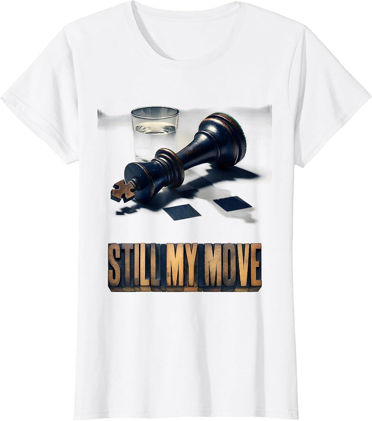 Women's Still My Move Funny Chess Player Lover Gift Chess Enthusiast T-Shirt - White
