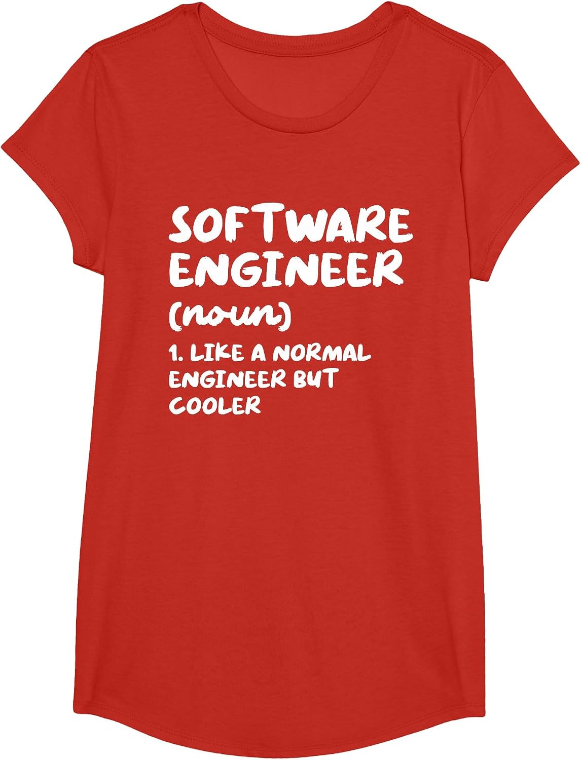 Software Engineer Definition Funny Engineering T-Shirt - Girls Red