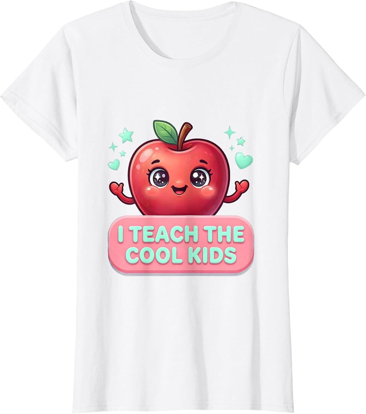 I Teach The Cool Kids Kindergarten Teacher Design T-Shirt - White