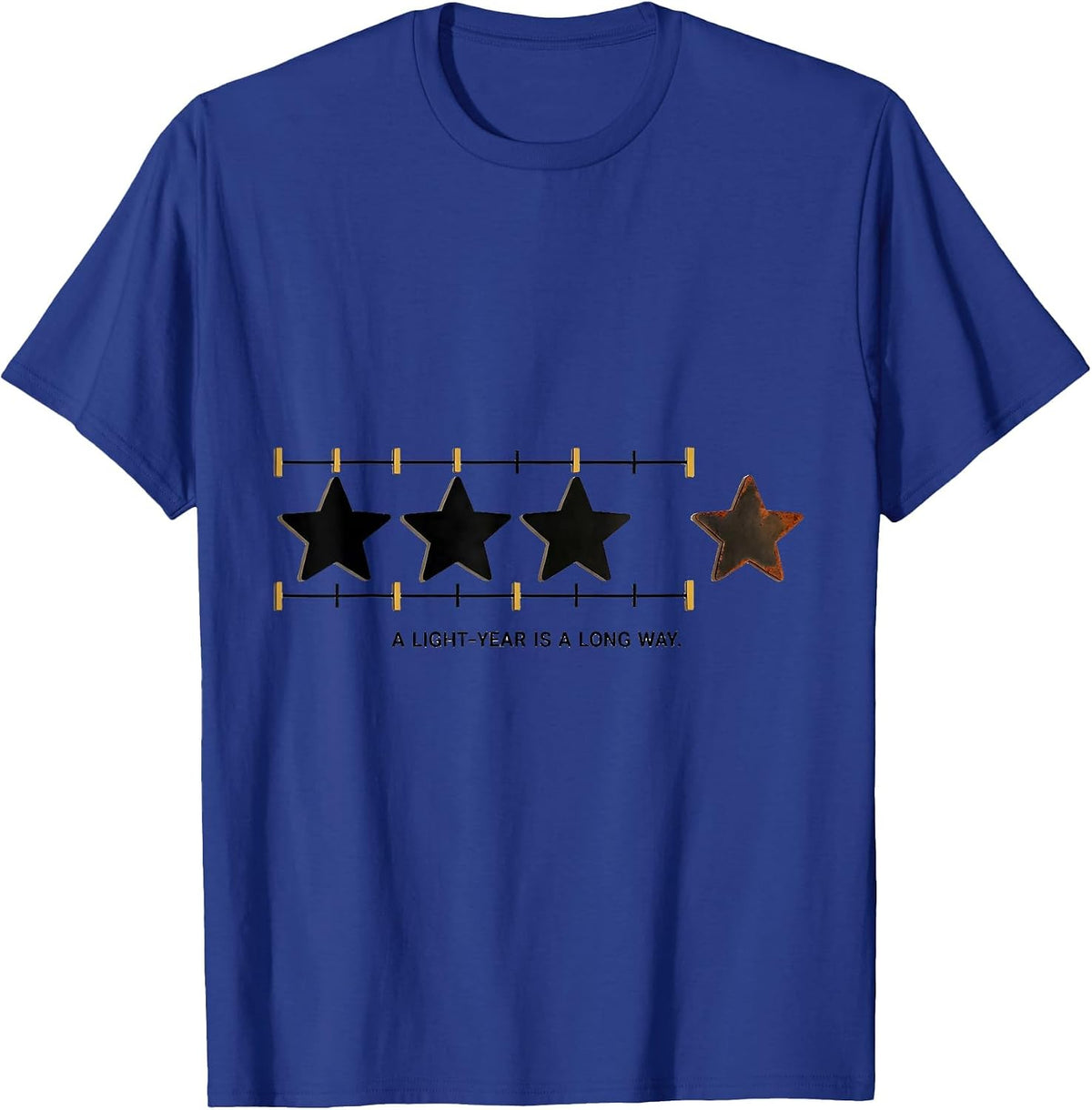 A Light-Year Is A Long Way Funny Space Astronomy Enthusiast T-Shirt - Royal Blue