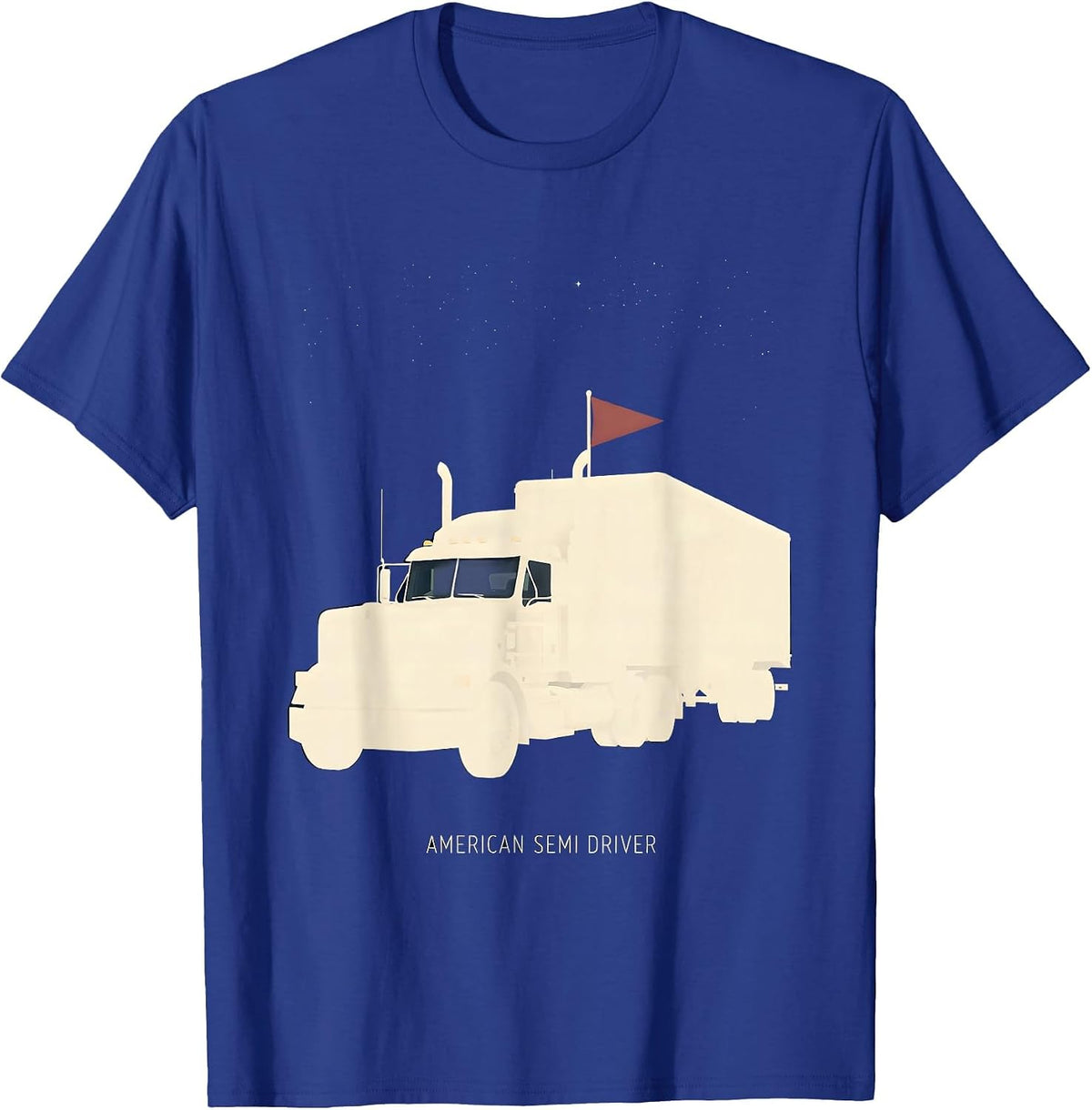 American Semi Driver Patriotic Trucker Semi Truck Driver T-Shirt - Royal Blue
