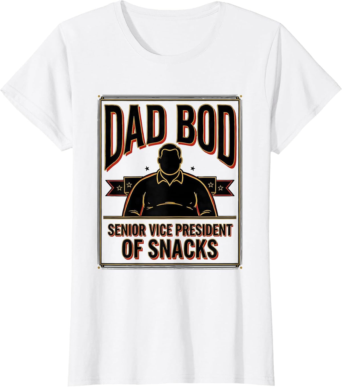 Dad Bod, Senior Vice President Of Snacks Funny T-Shirt - White