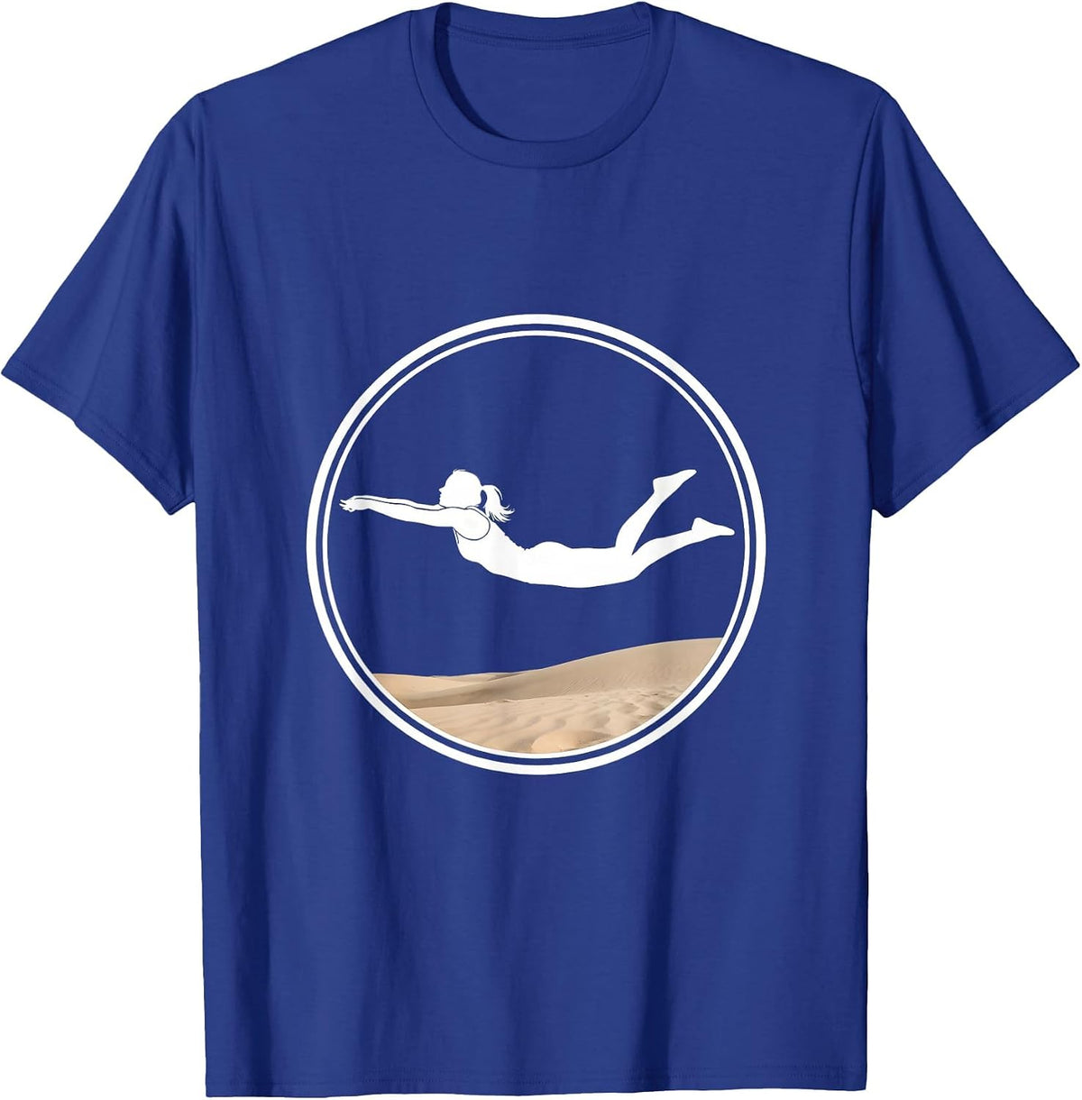 Men's Beach Volleyball Libero Diving Save Graphic T-Shirt - Royal Blue