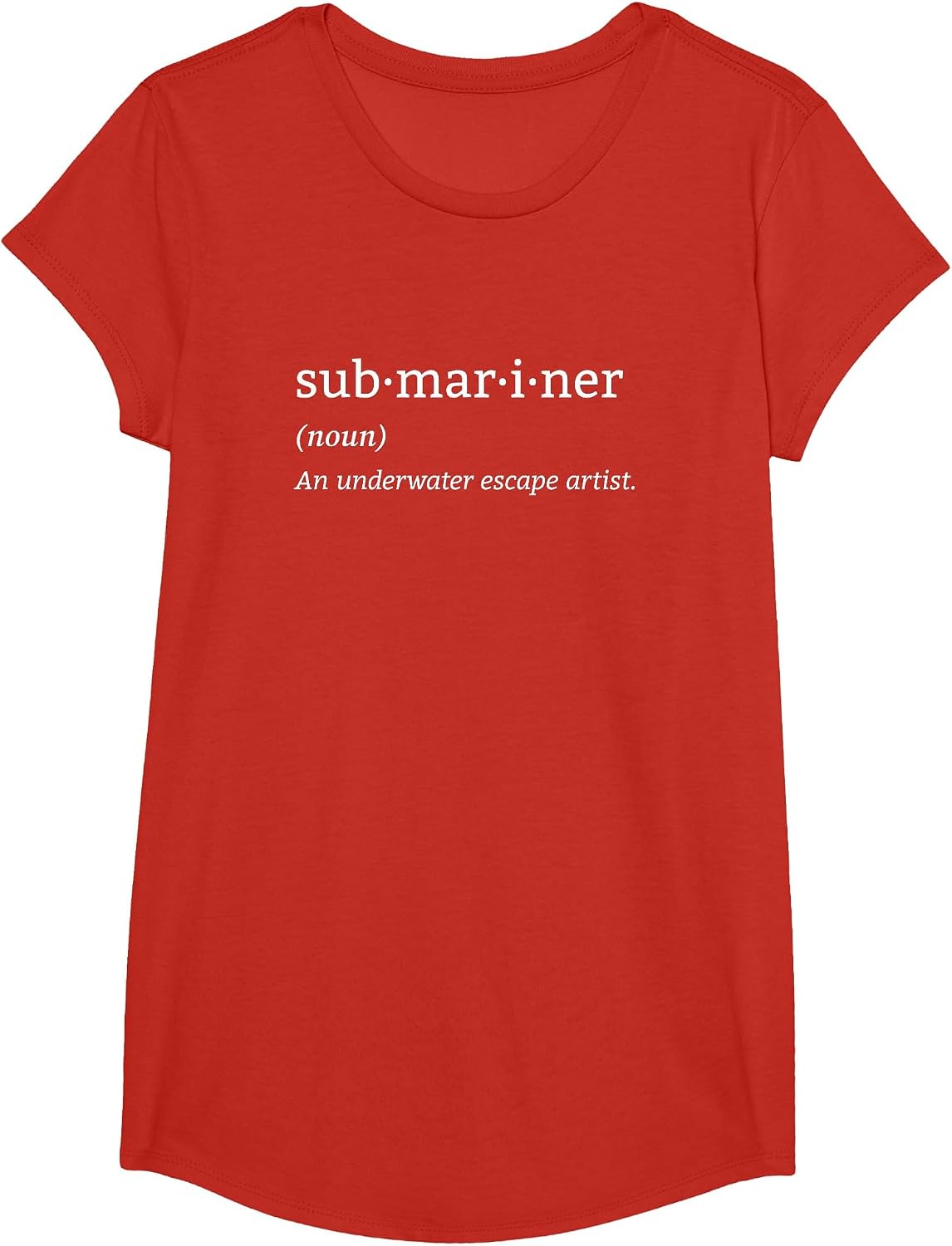 Submariner Definition Submersible Nuclear-Powered Submarine T-Shirt - Girls Red