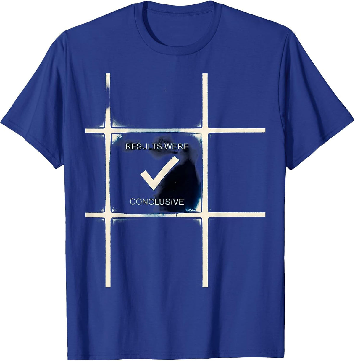 Men's Results Were Conclusive Funny Periodic Table Chemistry T-Shirt - Royal Blue