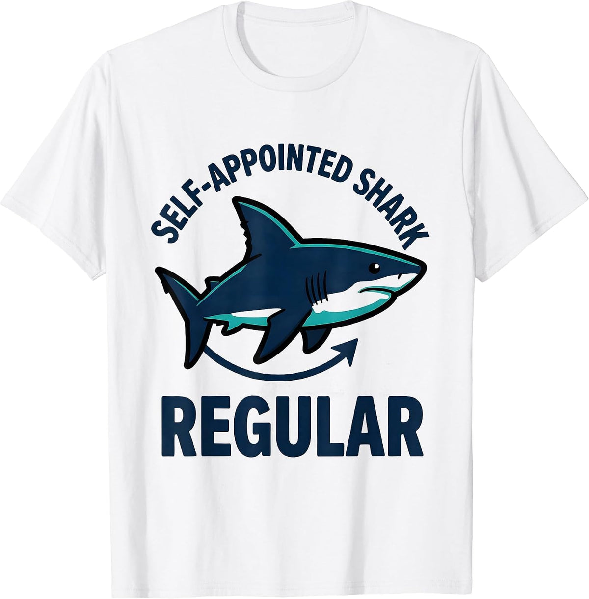 Men's Self-Appointed Shark Regular Funny Ocean Animal Lover Gift T-Shirt - White