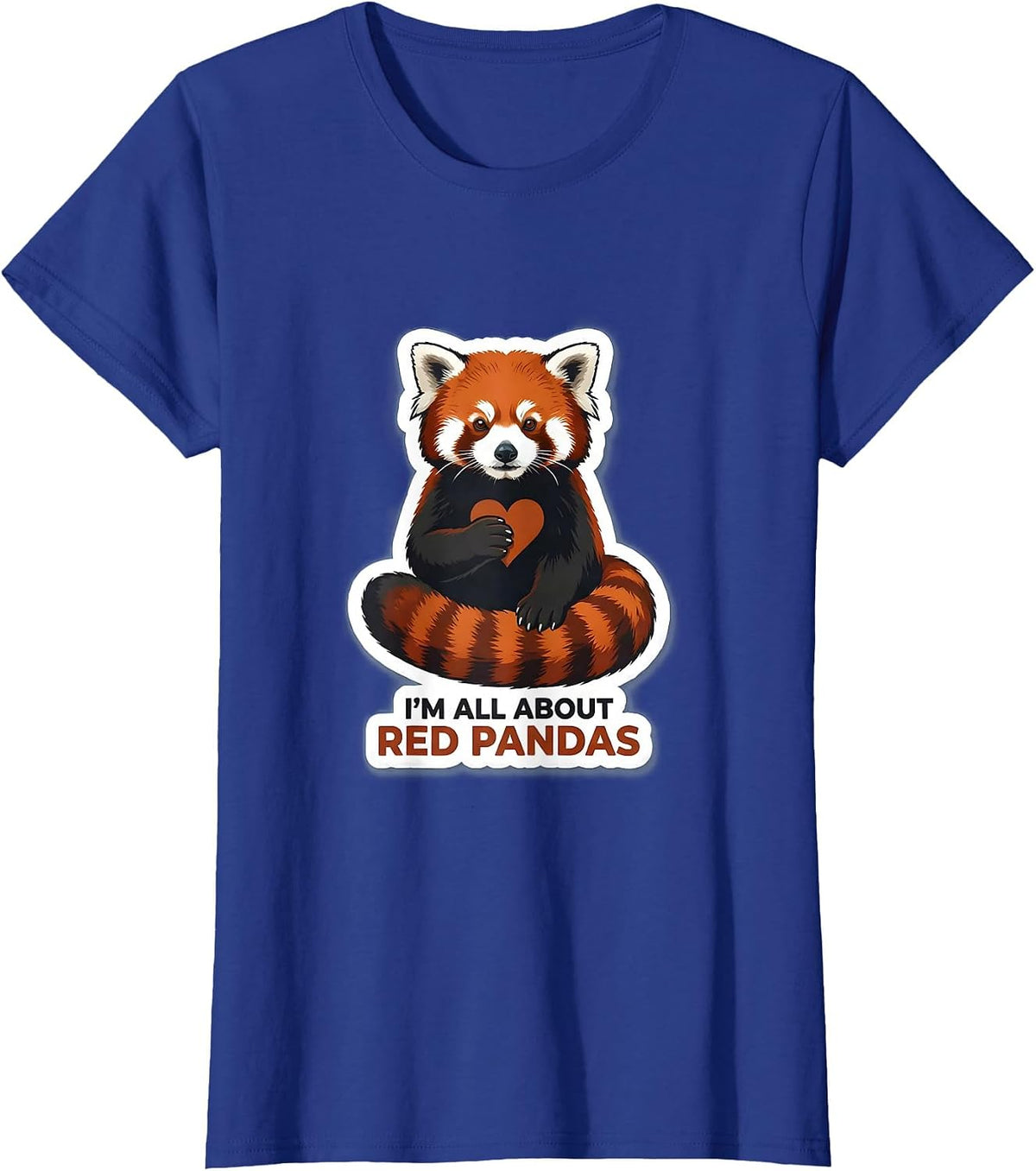Women's I’m All About Red Pandas Cute Red Panda Lover Animal Fan T-Shirt - Royal Blue