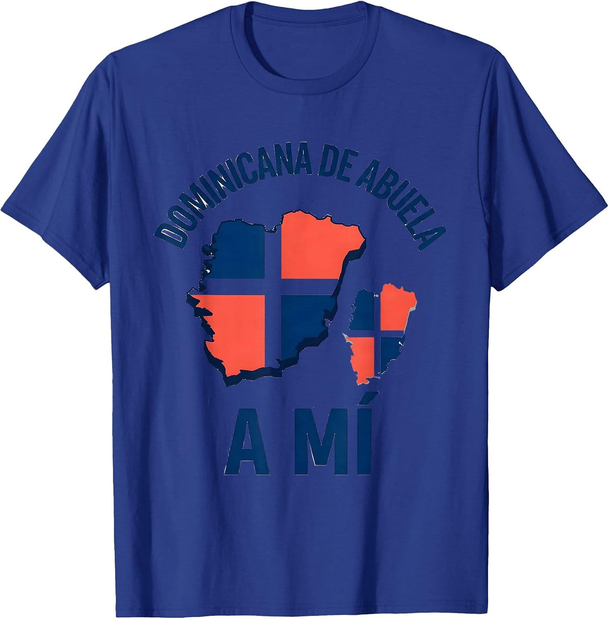 Men's Dominicana de Abuela a Mí Cultural Heritage Pride Hispanic T-Shirt - Royal Blue