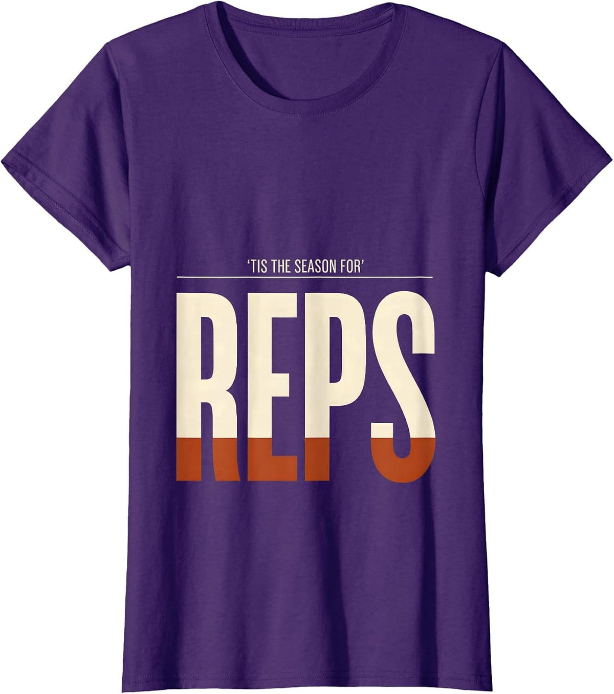 Women's 'Tis The Season For Reps Funny Physical Therapy Christmas T-Shirt - Purple