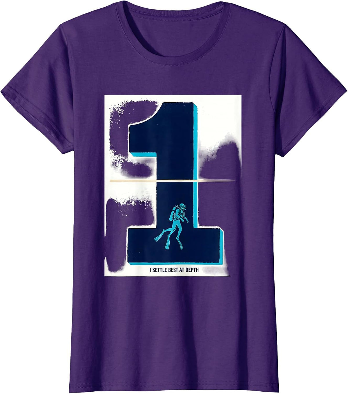 Women's I Settle Best At Depth Funny Scuba Diving Diver Humor T-Shirt - Purple