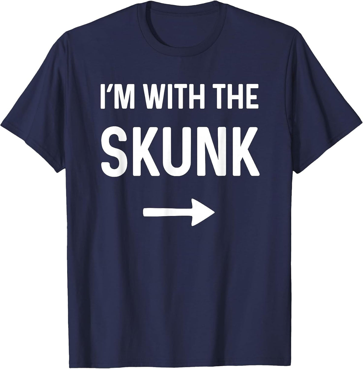 with The Skunk Funny Halloween Costume T-Shirt - Navy Blue