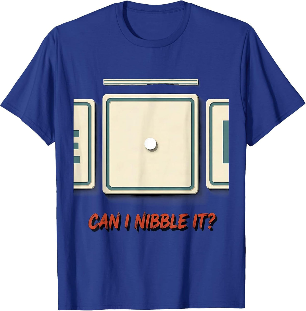Men's Can I Nibble It Funny Periodic Table Chemistry Teacher Humor T-Shirt - Royal Blue