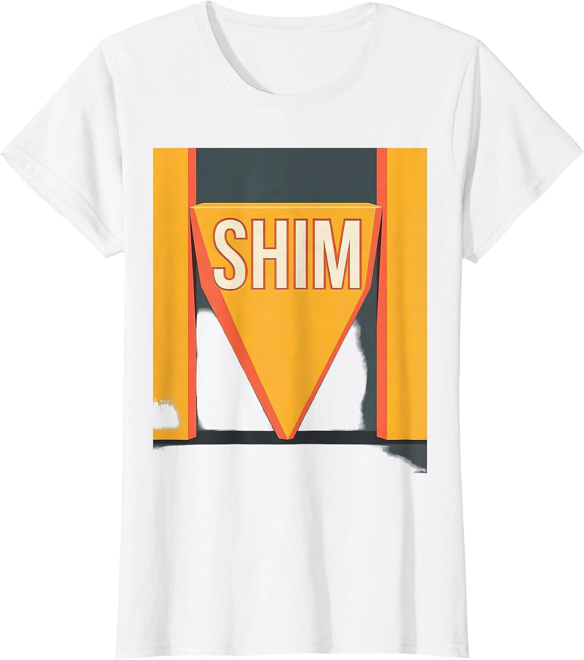 Women's SHIM Funny Construction Worker Contractor Gag Gift T-Shirt - White