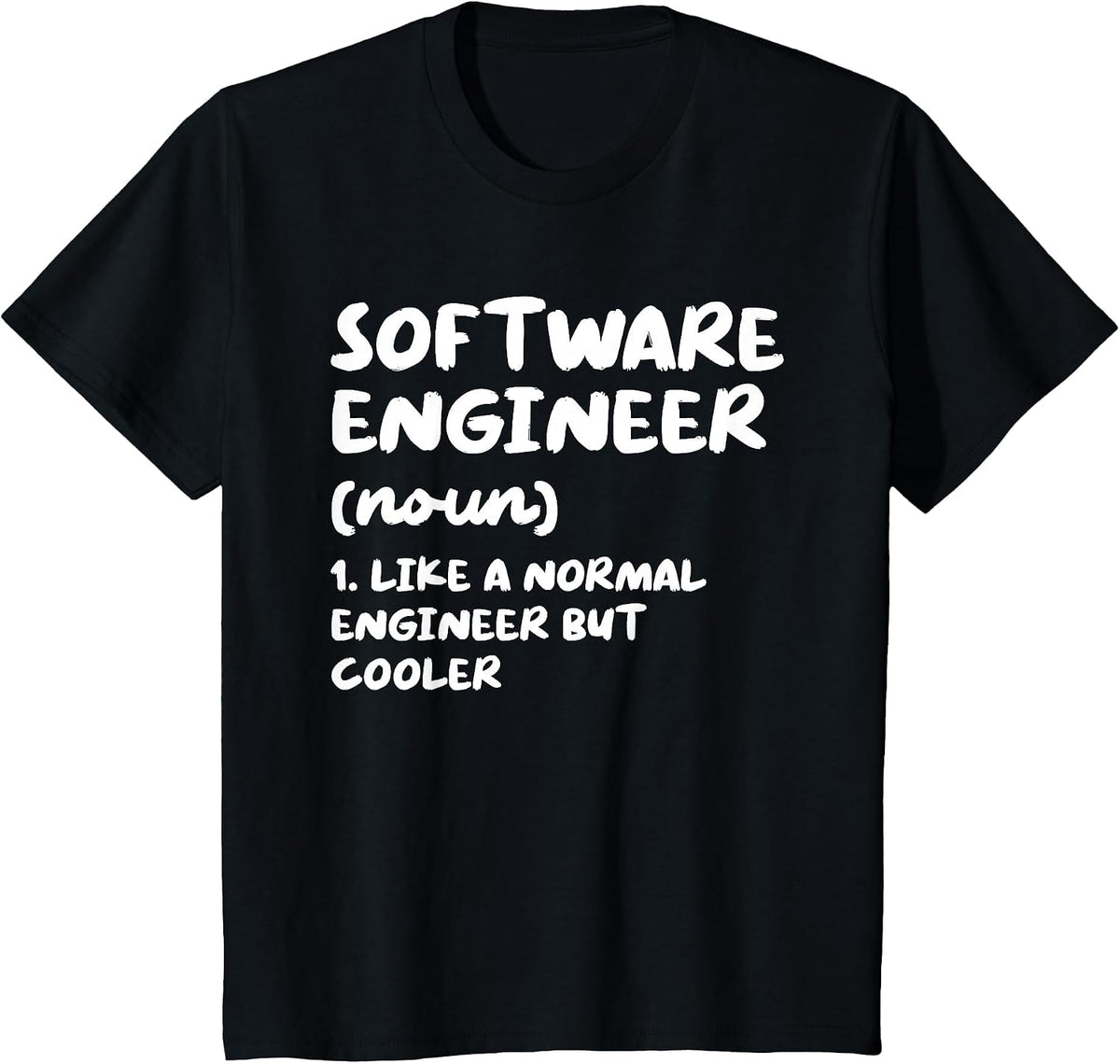 Software Engineer Definition Funny Engineering T-Shirt - Black