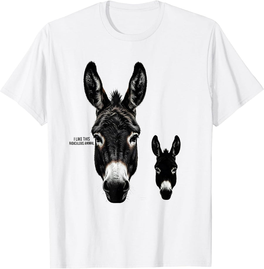 Men's I Like This Ridiculous Animal Funny Donkey Meme Animal Lover T-Shirt - White