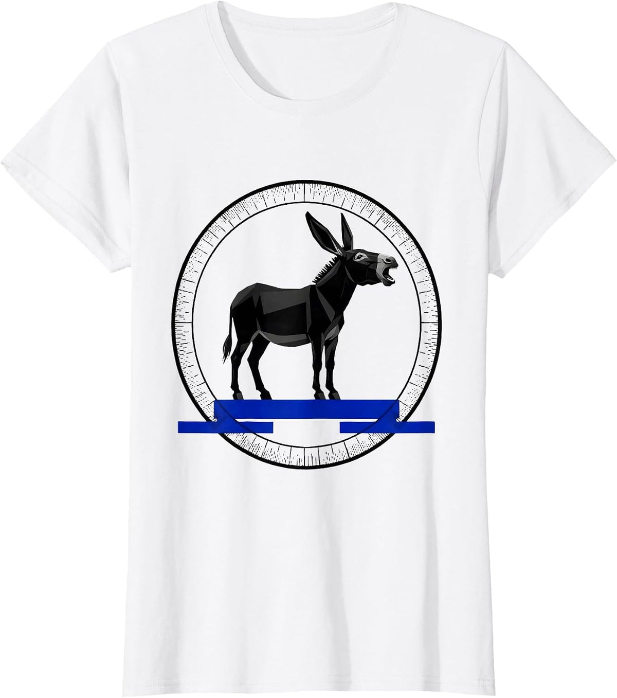 Geometric Donkey Meme Humor Halloween Costume T-Shirt - White