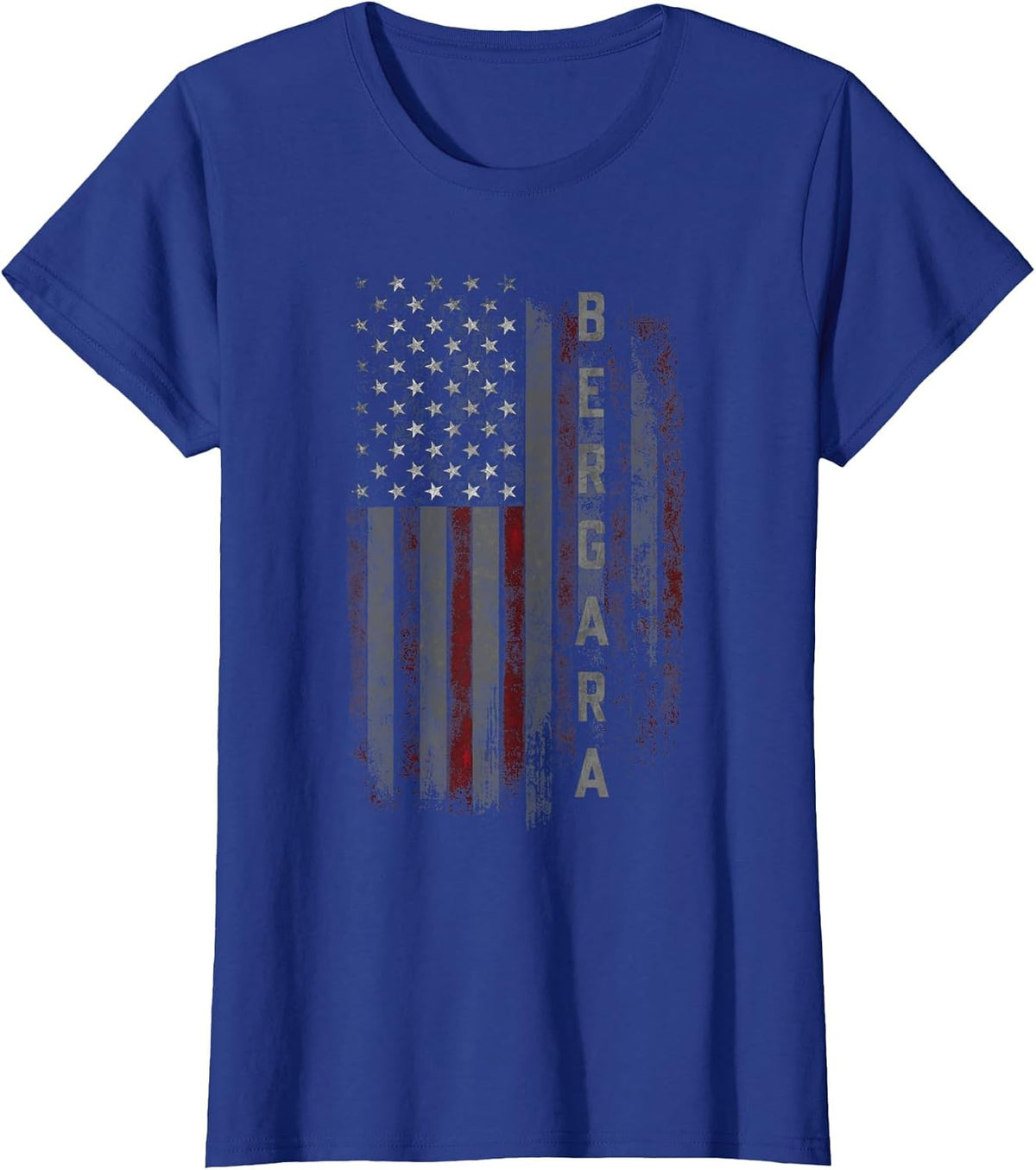 Bergara Family American Flag T-Shirt - Royal Blue