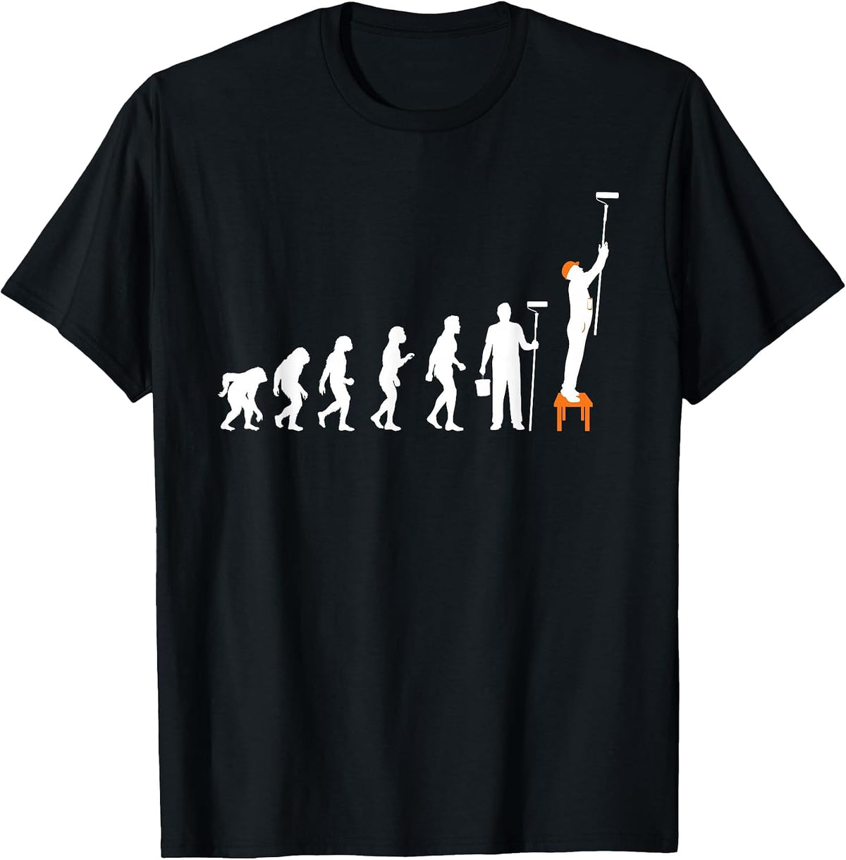 Painter Evolution - House Decorator Designer Worker Painting T-Shirt - Black