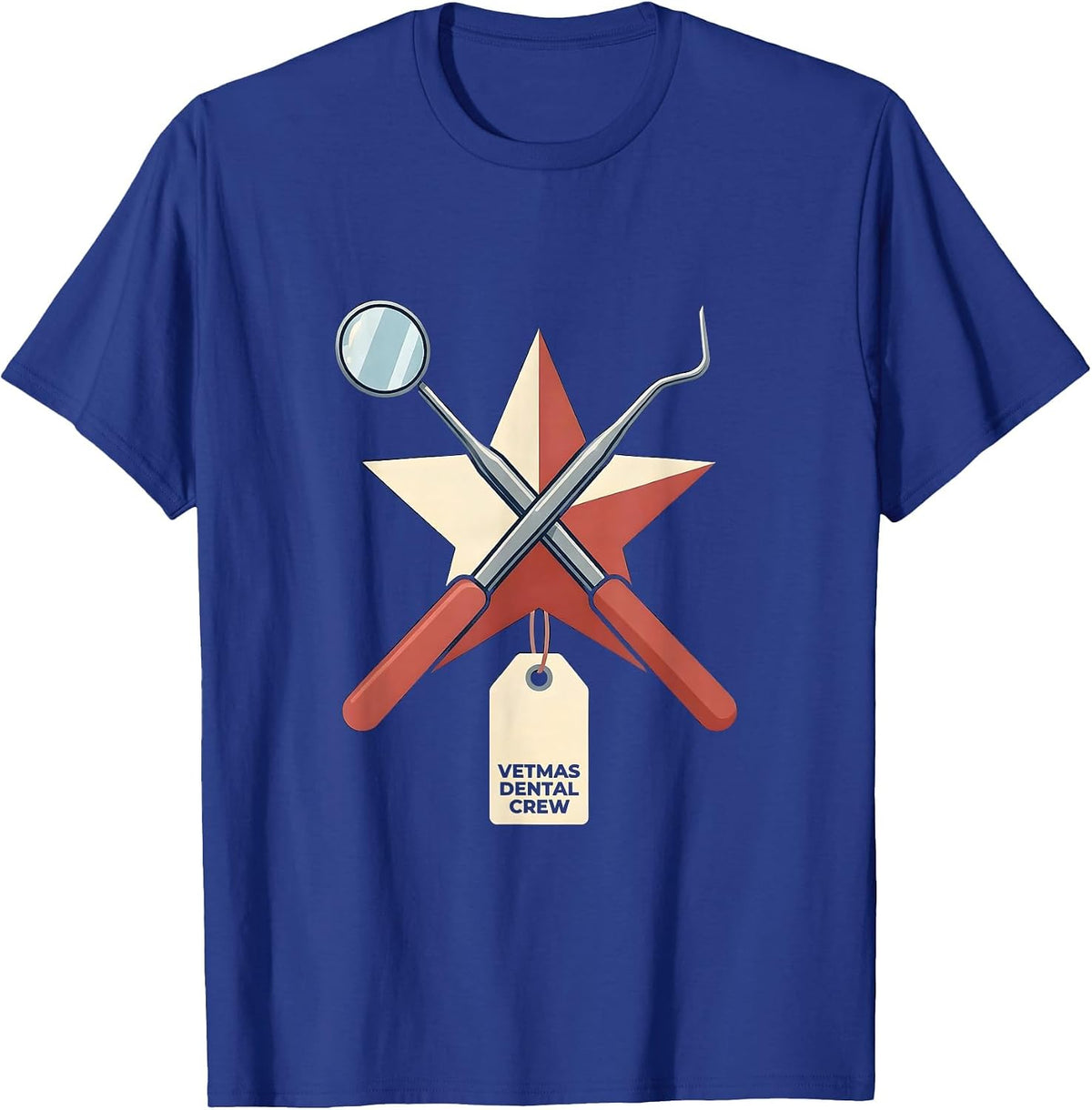 Vetmas Dental Crew Funny Vet Tech Christmas Veterinary Crew T-Shirt - Royal Blue