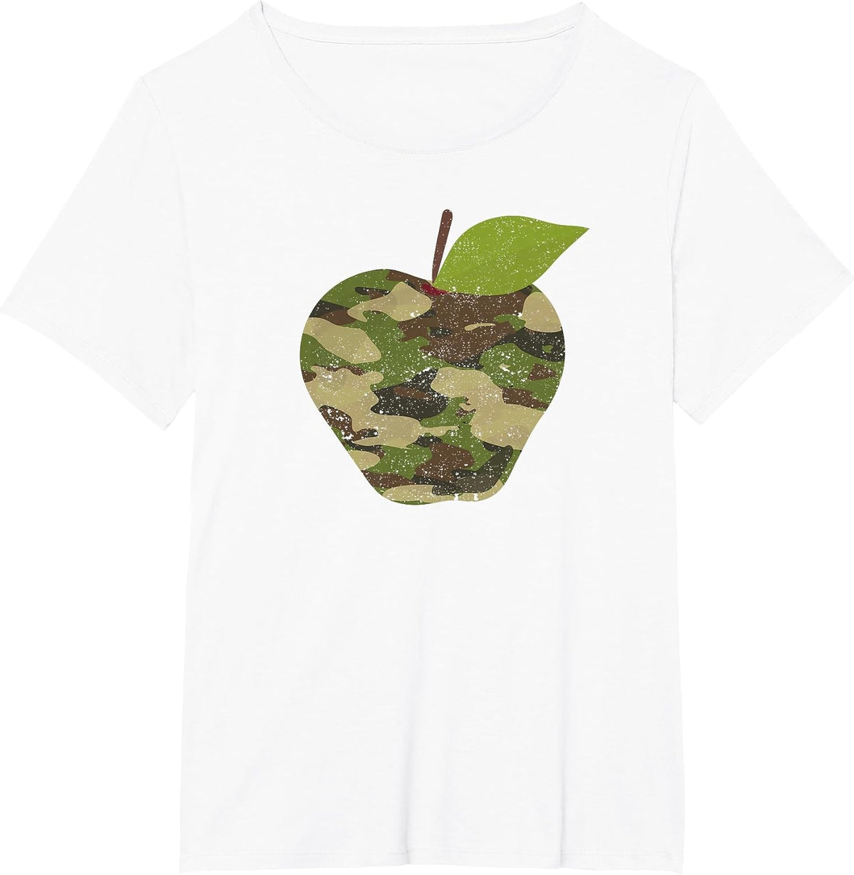 Camo Apple First Day of School Teaching Team Student Teacher T-Shirt - White