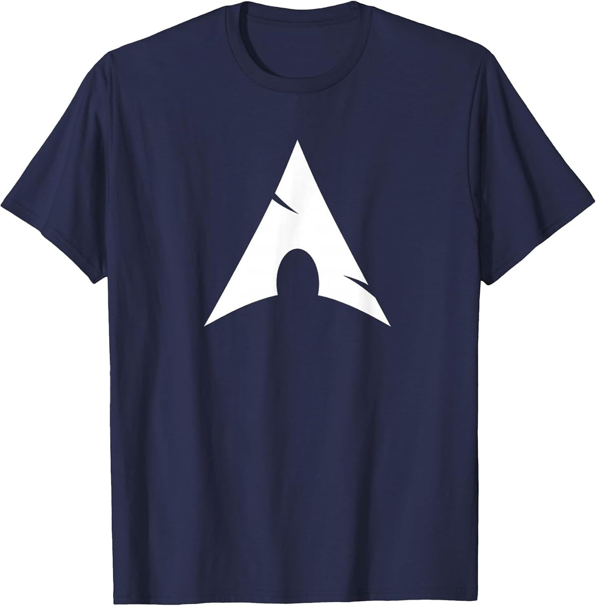 Arch Linux Lover T-Shirt with White Logo Open Source Os tee T-Shirt - Navy Blue