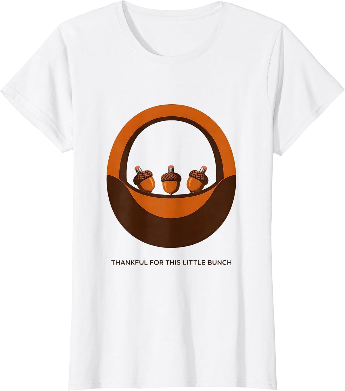 Thankful For This Little Bunch Autumn Teacher Preschool Kids T-Shirt - White