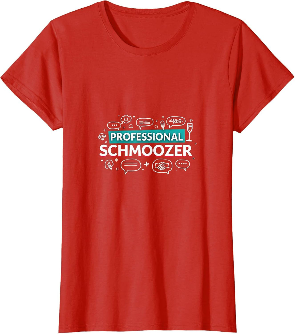 Mademark Cows & Highland Cattle T-Shirt - Red-professional Schmoozer: Rizz Master & Networker