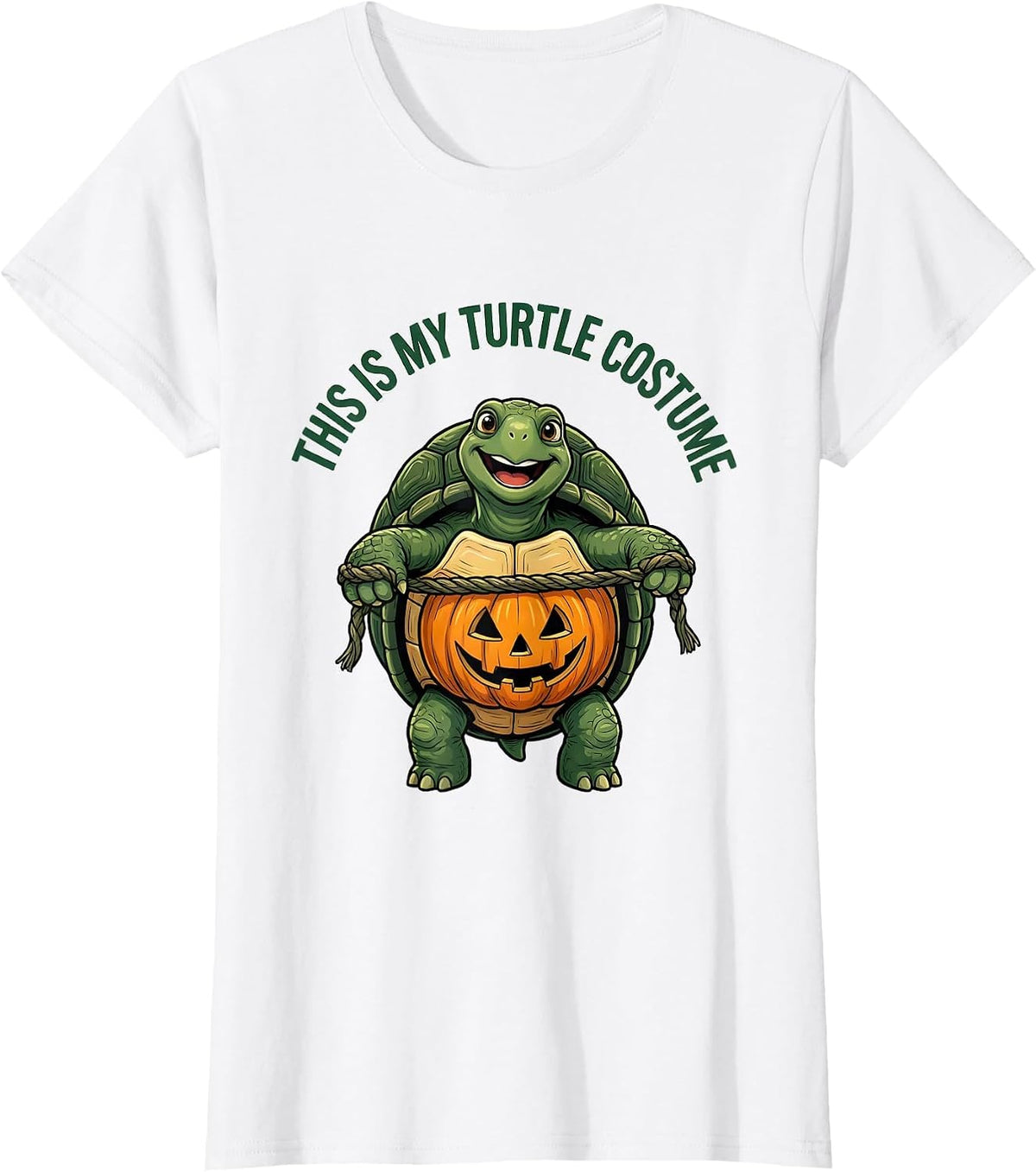 Women's This Is My Turtle Costume Funny Halloween Turtle Lover Gift T-Shirt - White