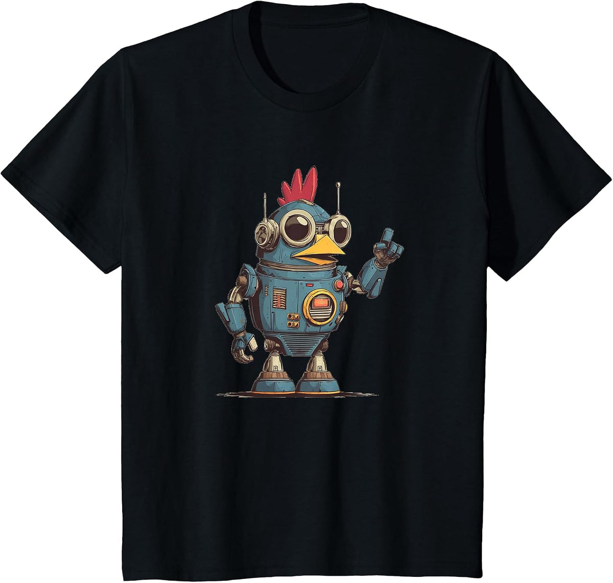 Funny Robot AI Chicken Costume for Robots Lovers T-Shirt - Black