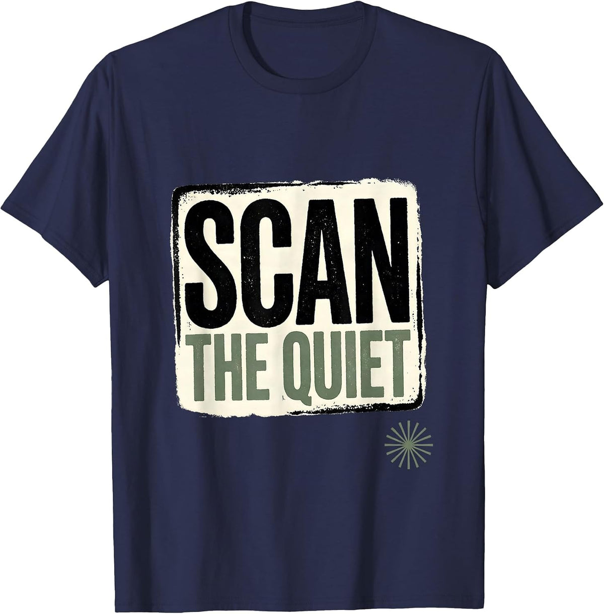 Scan The Quiet Retro Radiology Rad Tech CT MRI Tech T-Shirt - Navy Blue