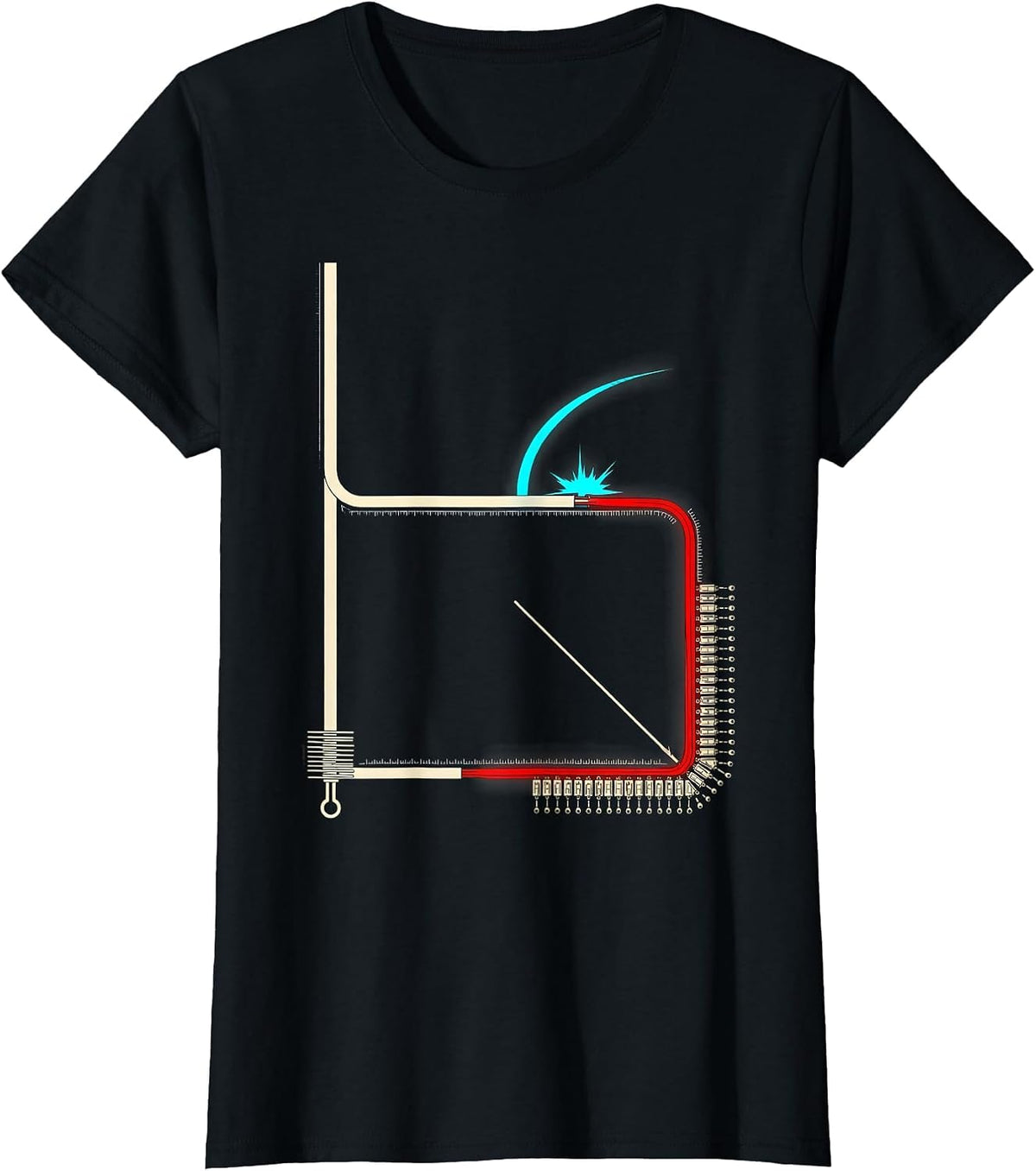 Women's Electrician Trade Pride Humor Lineman Gift T-Shirt - Black