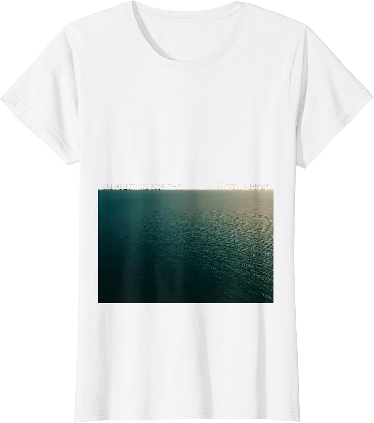Women's I'm Rooting For The Hatchlings Sea Turtle Lover Tropical T-Shirt - White