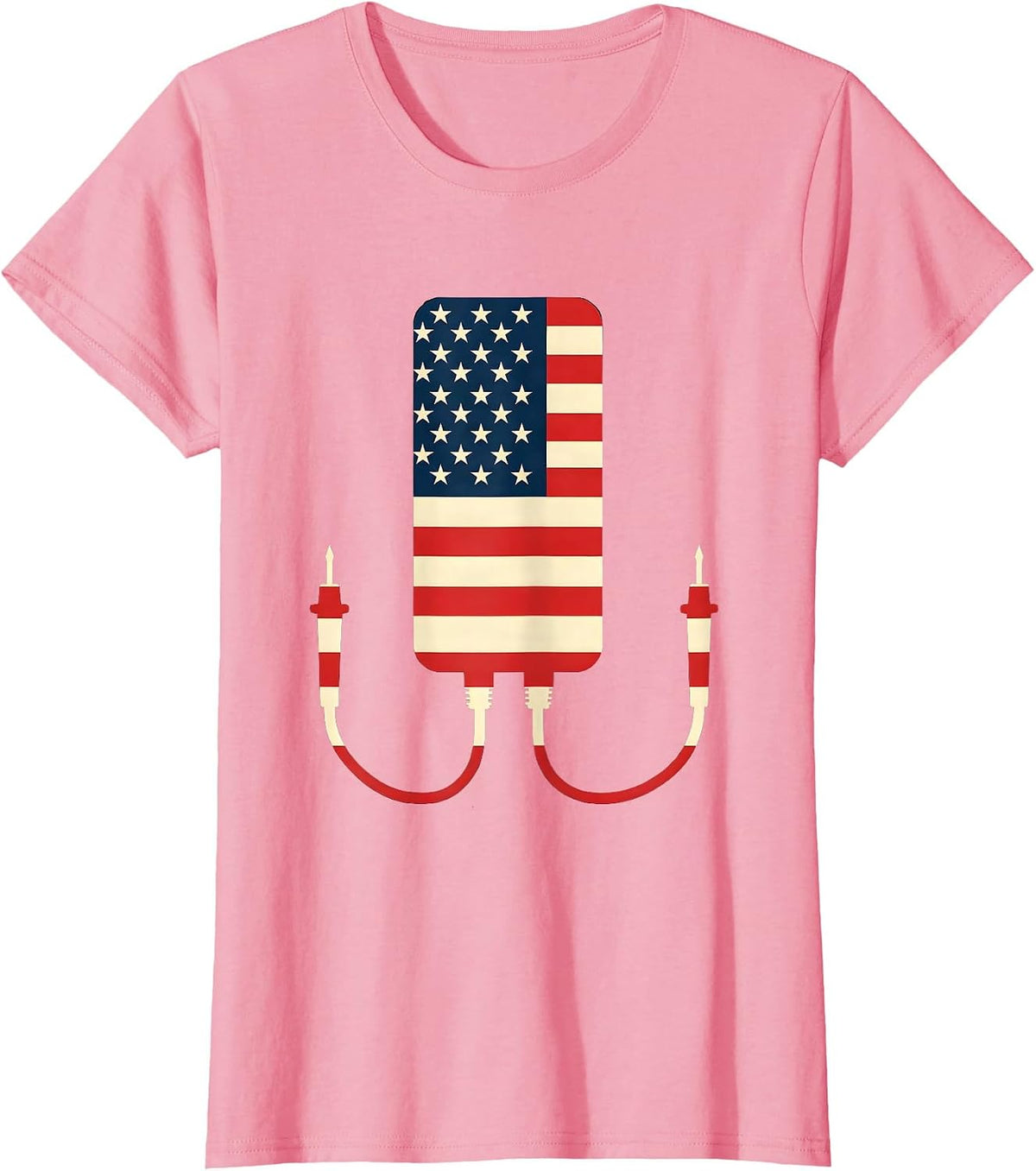 Women's Handheld Multimeter Skilled Trades Worker Patriotic Pride T-Shirt - Pink