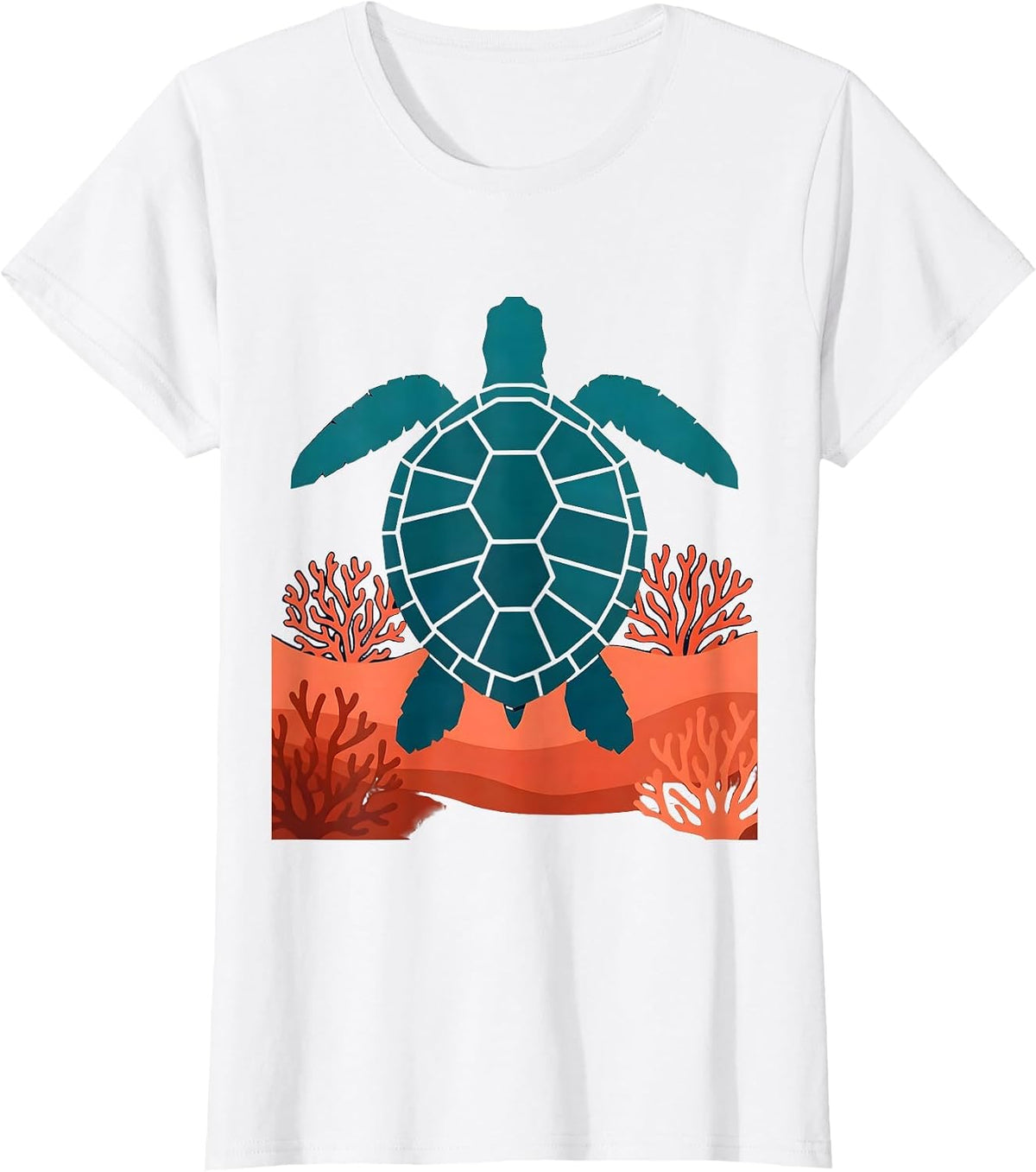 Brazil Sea Turtle Coral Reef Ocean Graphic T-Shirt - White