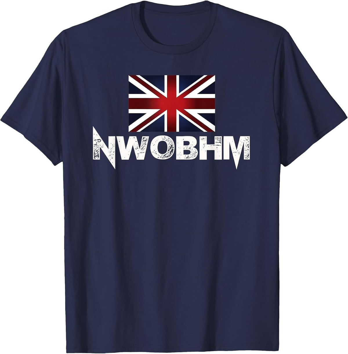 NWOBHM T-Shirt (New Wave of British Heavy Metal) T-Shirt - Navy Blue