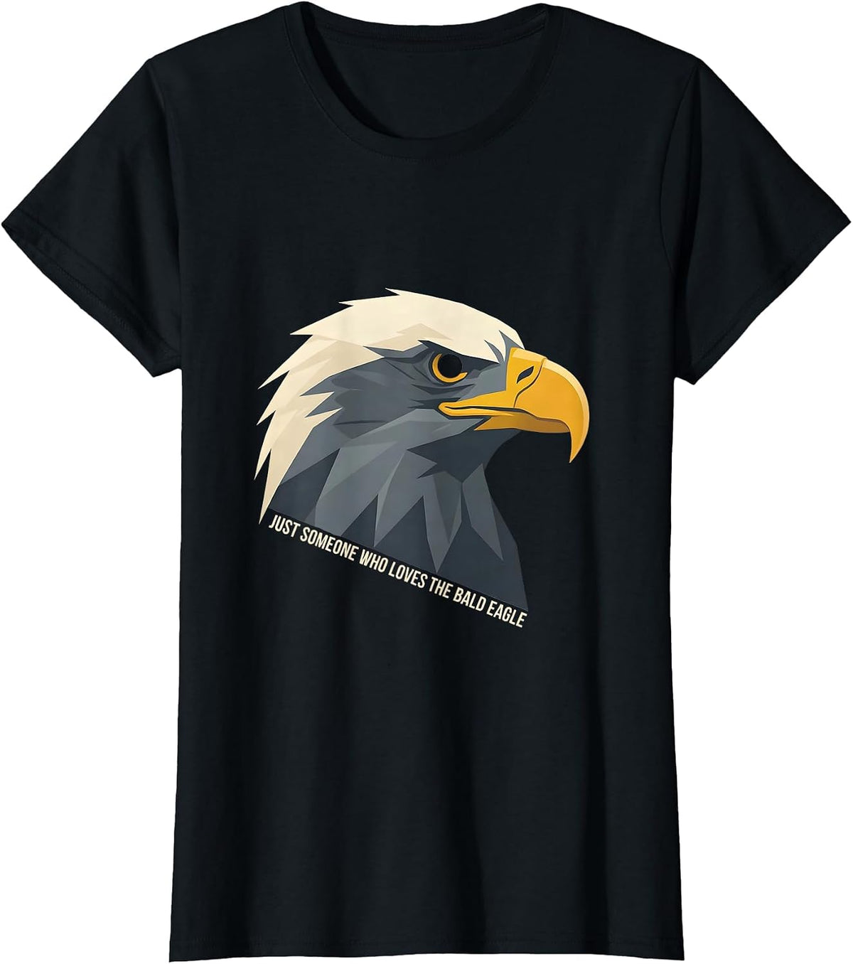 Women's Just Someone Who Loves The Bald Eagle Funny Patriotic Retro T-Shirt - Black