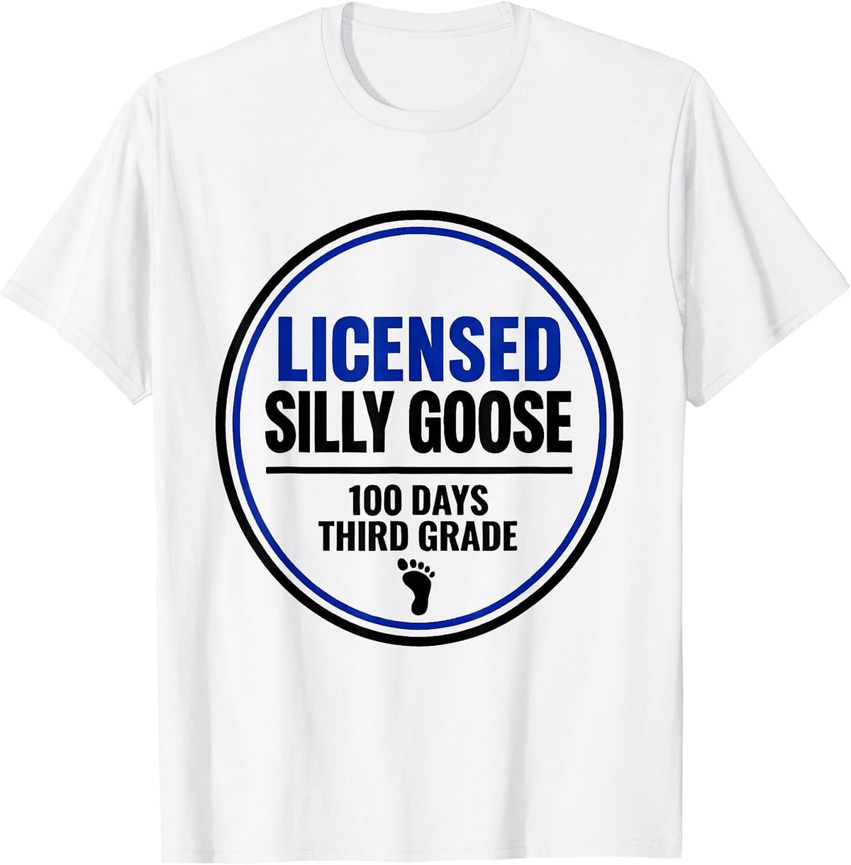 Men's Licensed Silly Goose 100 Days Third Grade Teacher T-Shirt - White