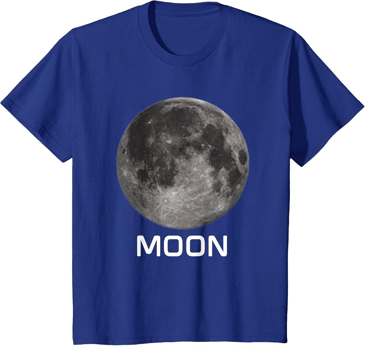 Solar System Earth Moon Outer Space T-Shirt - Royal Blue