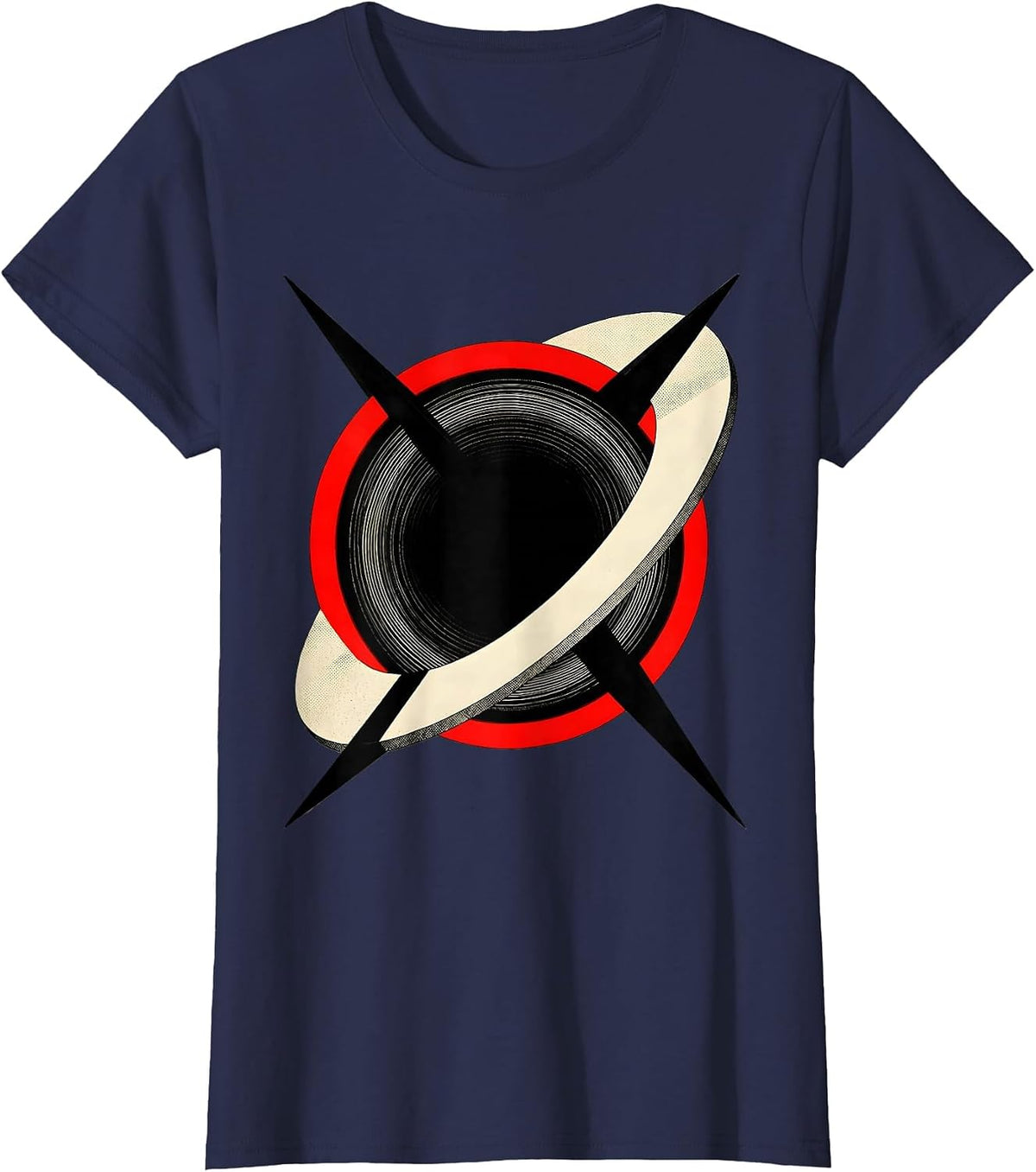 Women's Black Hole Physics Astrophysical Science Enthusiast T-Shirt - Navy Blue