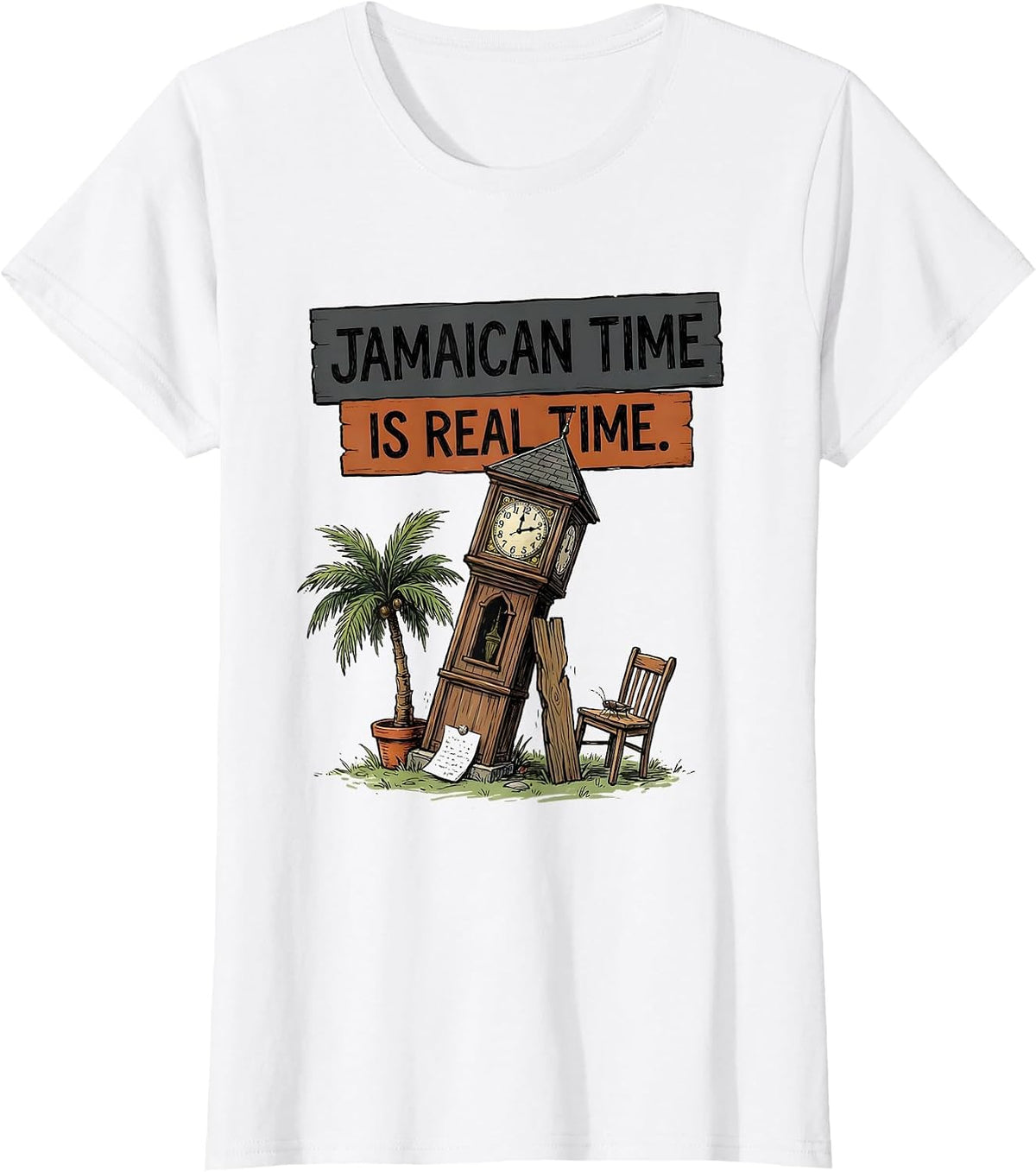 Jamaican Time Is Real Time Vintage Jamaica National Pride T-Shirt - White