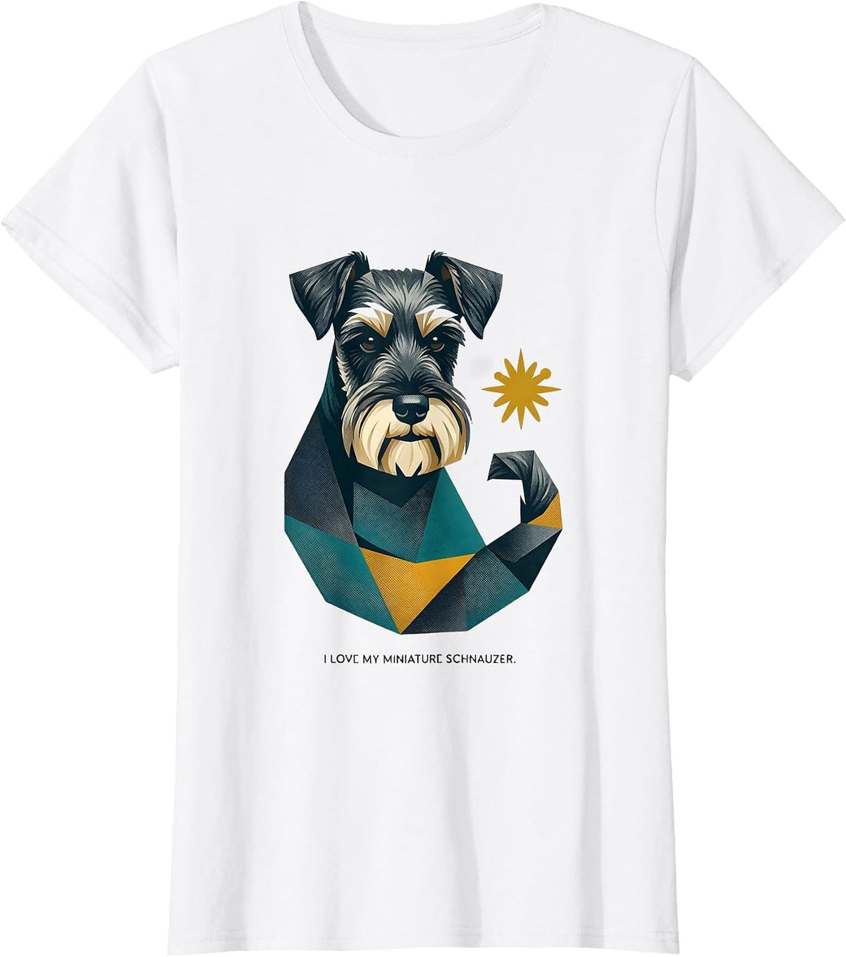 Women's I Love My Miniature Schnauzer Funny Dog Owner Pet Lover Gift T-Shirt - White