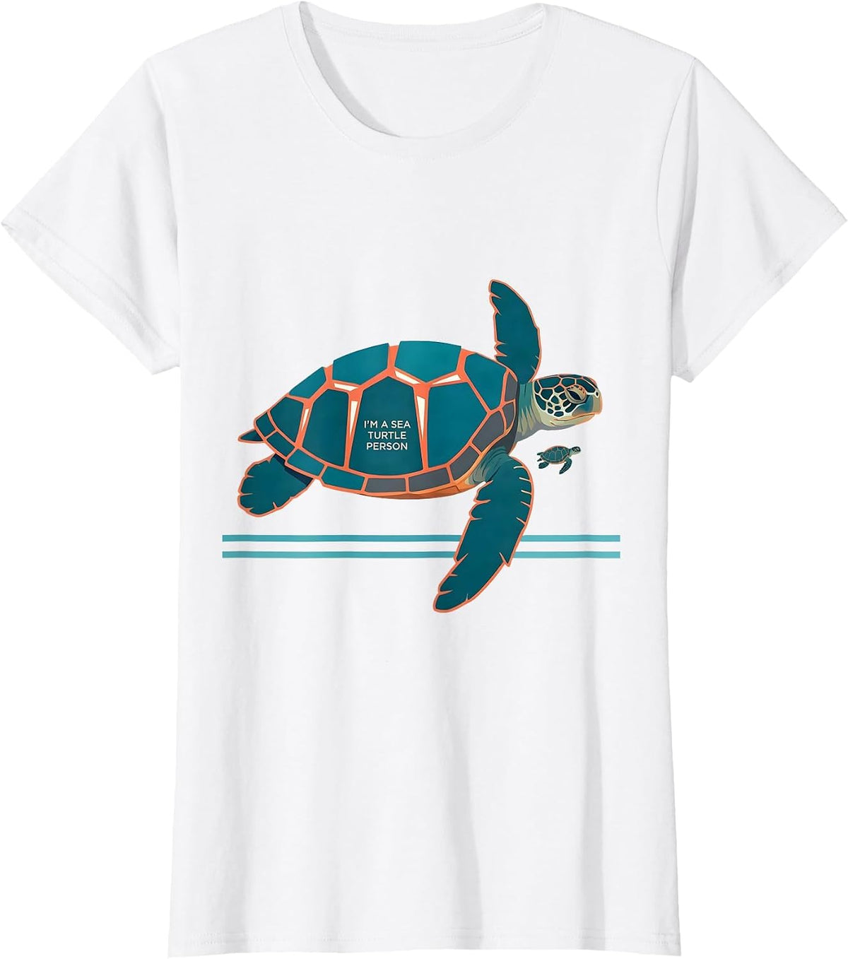 Women's I'm A Sea Turtle Person Funny Sea Turtle Lover Ocean Animal T-Shirt - White