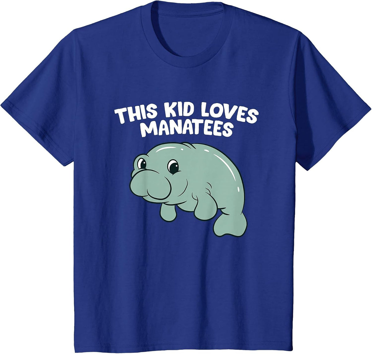 This Kid Loves Manatees Cute Manatee Kids T-Shirt - Royal Blue