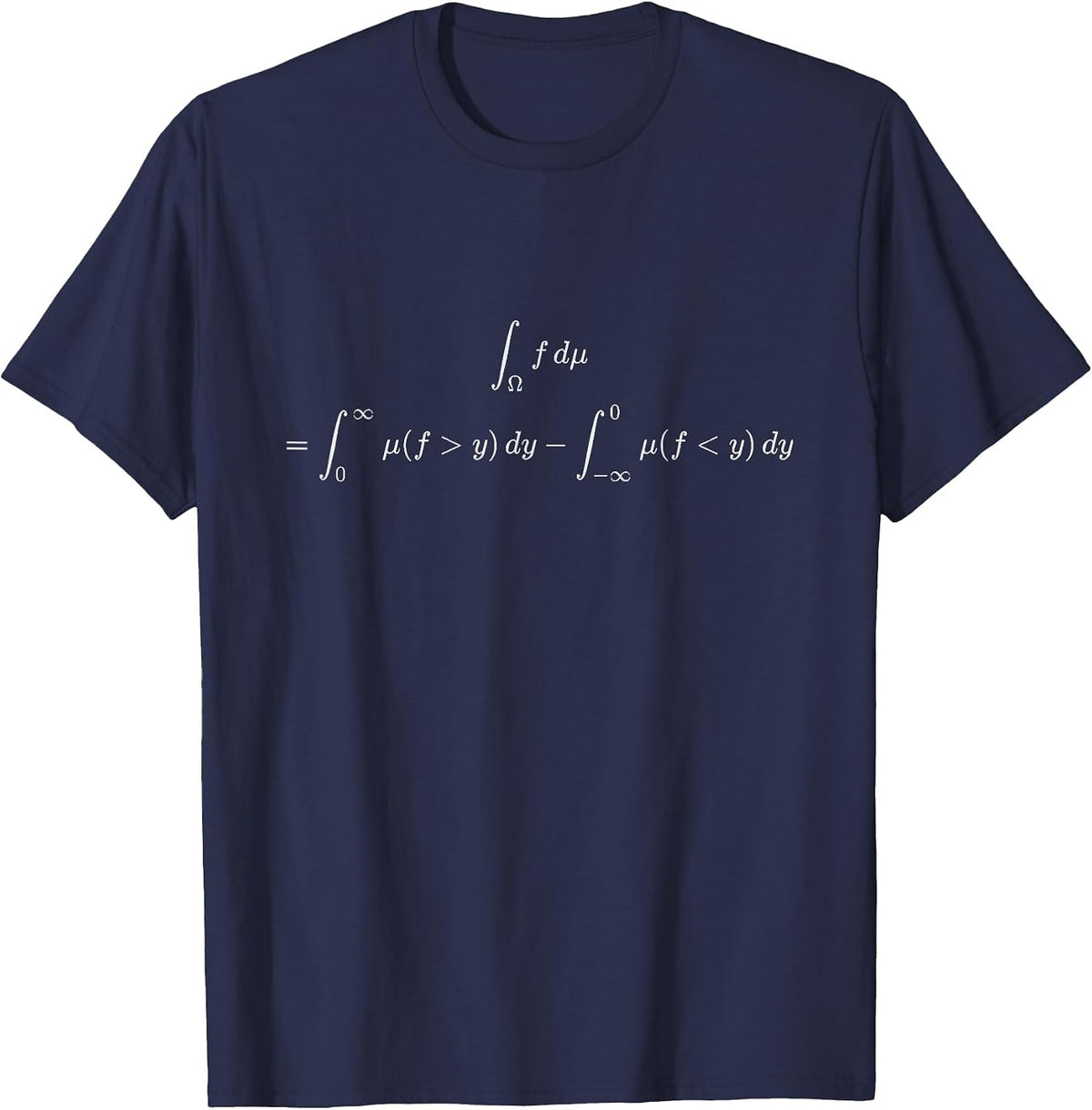 Lebesgue's Integral & Measure Theory Calculus Math T-Shirt - Navy Blue