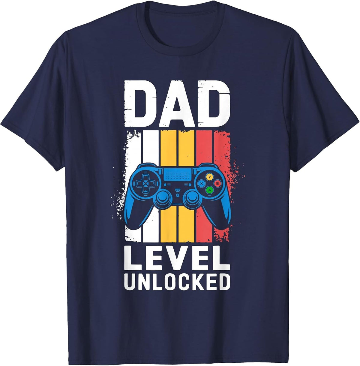 Dad Level Unlocked Shirt Men New Dad Pregnancy Announcement T-Shirt - Navy Blue