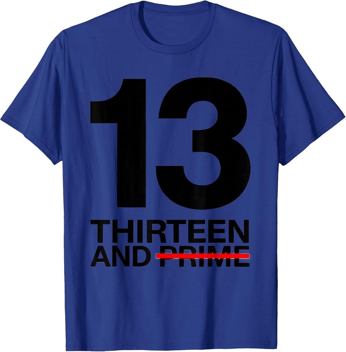 Men's Thirteen And Prime Square Root Age Math Birthday Gift T-Shirt - Royal Blue