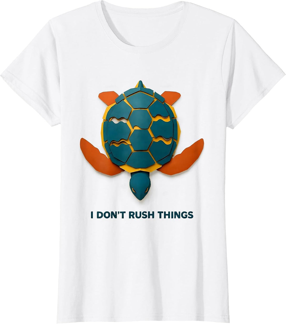 Women's I Don't Rush Things Funny Sea Turtle Lover Animal Humor T-Shirt - White