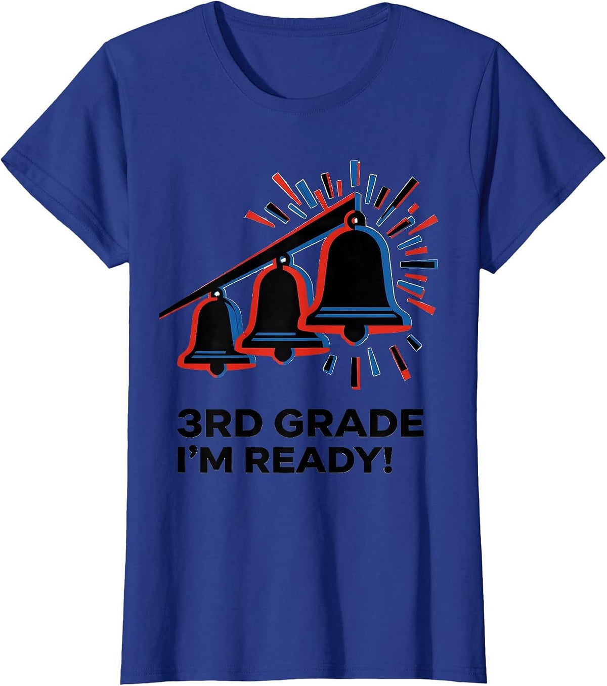 Women's 3rd Grade I'm Ready Playful Back to School First Day T-Shirt - Royal Blue