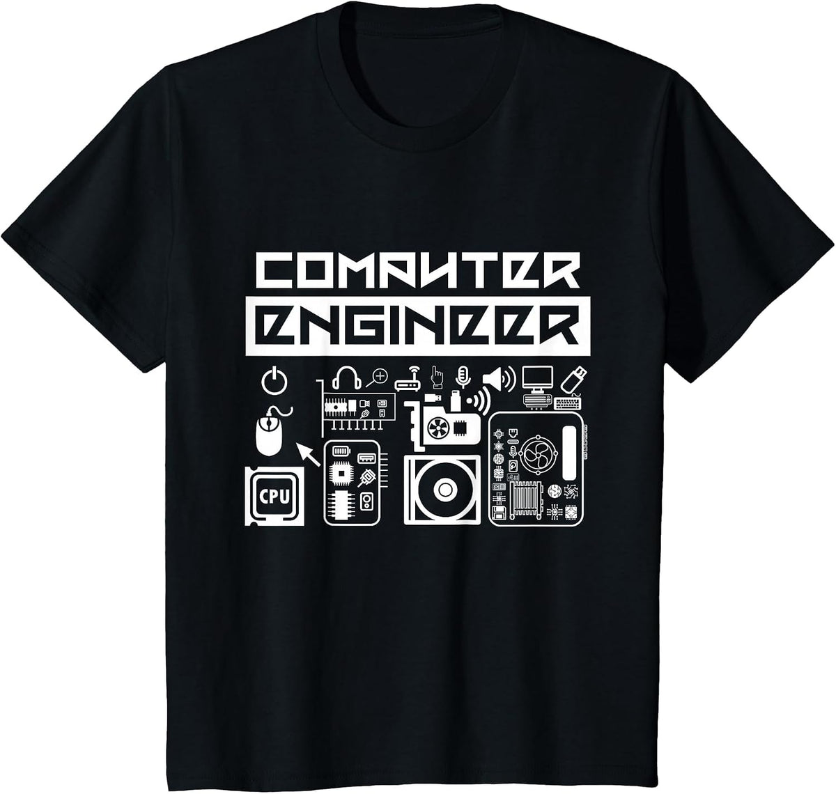 Computer Engineer Coder Programming Coding Programmer T-Shirt - Black